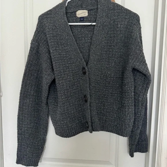 Universal Thread Gray Button-Up Sweater - Picture 1 of 3